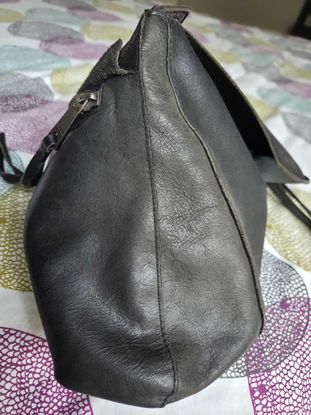 Will Leather Goods Black Braided-Strap Leather Crossbody Bag - Picture 12 of 16